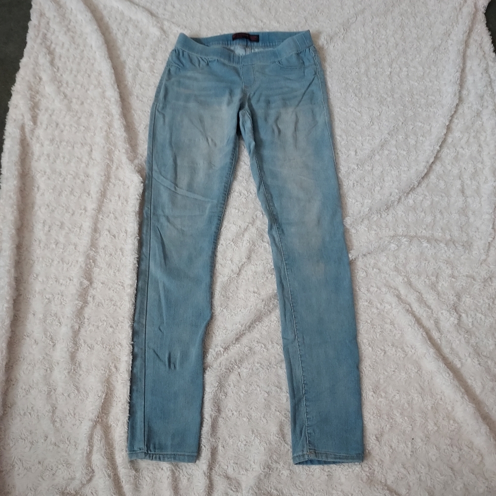 No Boundaries Light Blue Stretch Jeans Jeggings Med 7-9 Casual Comfy Errands